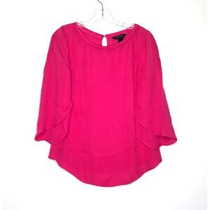 WHBM White House Black Market pink silk blouse - size 2